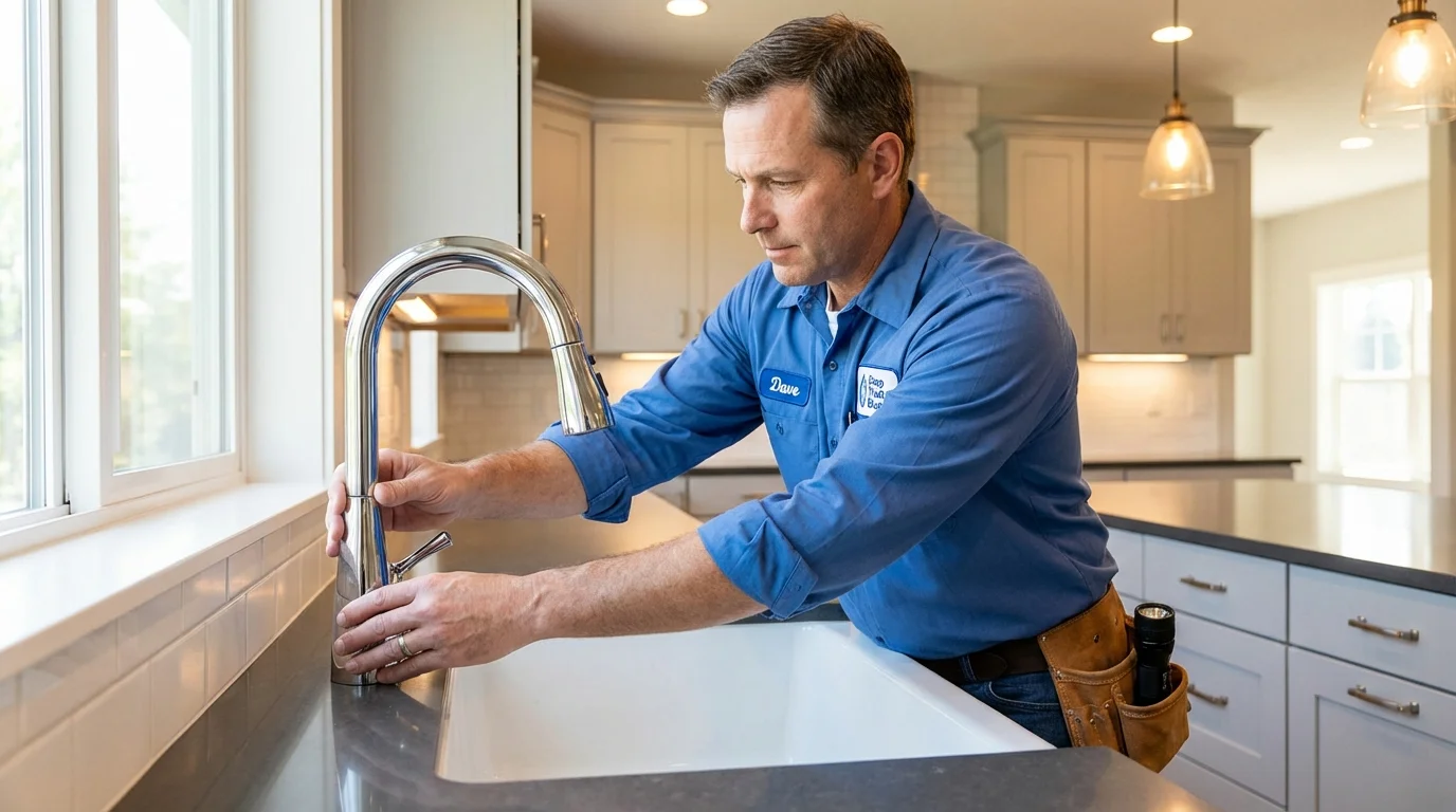 Kitchen faucet installation by Johns Plumbing LLC in Okmulgee